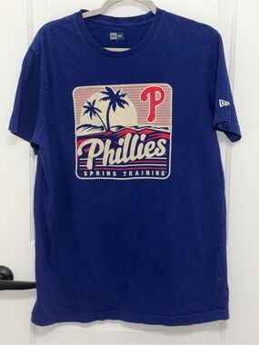 New Era MLB Philadelphia Phillies Spring Training Graphic T-Shirt Large Blue